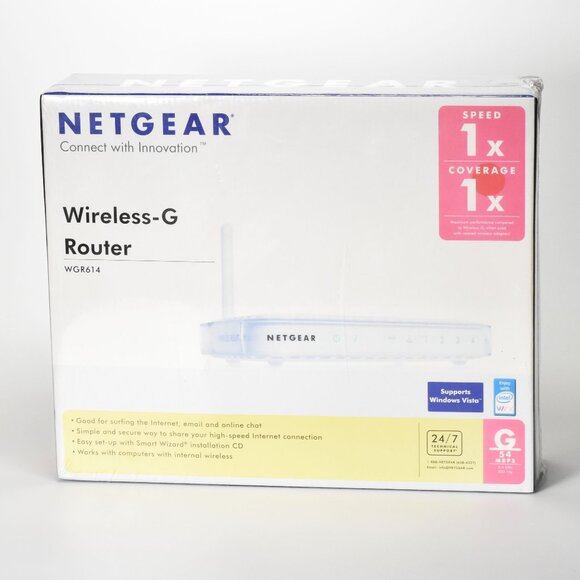 Netgear WGR614 Wireless G Router 54MBPS WGR614DLNA NEW SEALED - Picture 1 of 8